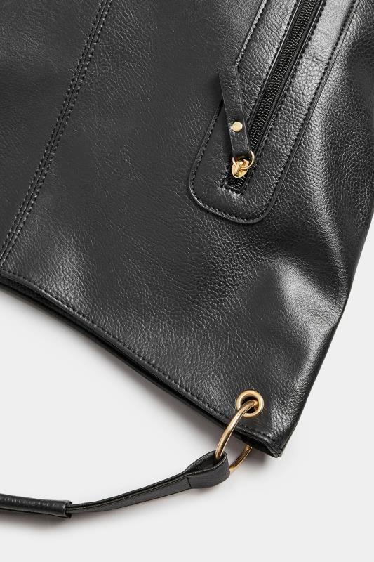 Black Zip Detail Tote Bag 4