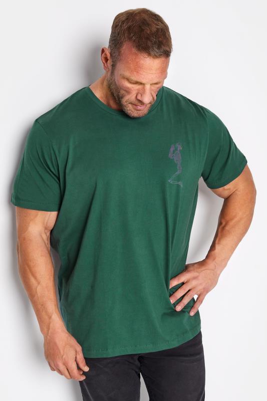  dla puszystych RELIGION Big & Tall Green Reflective Logo T-Shirt