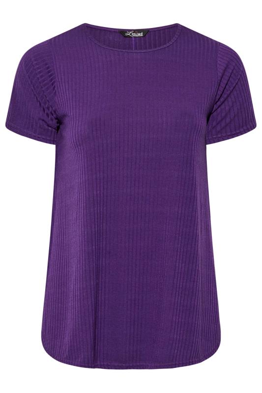 LIMITED COLLECTION Curve Purple Ribbed Swing Top 6