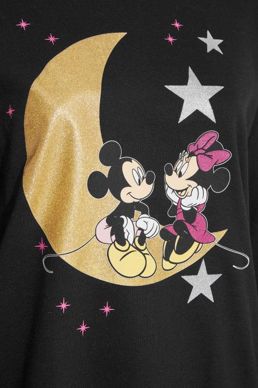DISNEY Plus Size Black Micky & Minnie Sweatshirt | Yours Clothing 5