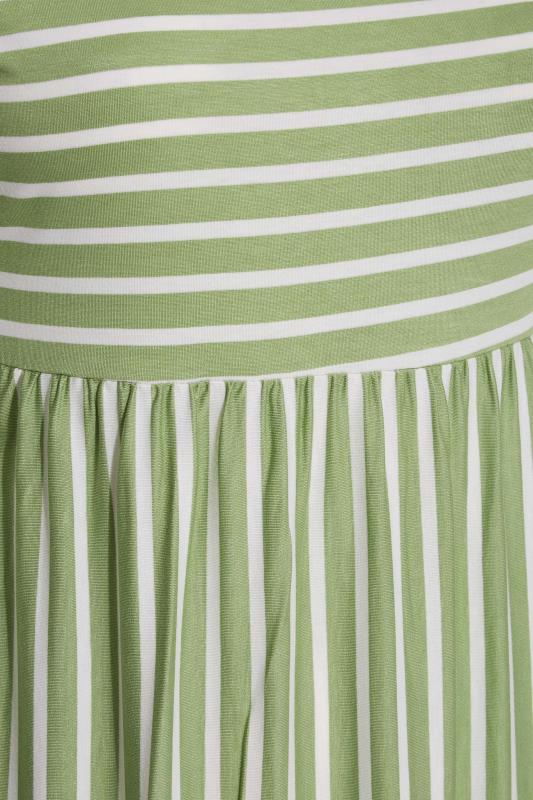 LIMITED COLLECTION Curve Sage Green Stripe Print Midaxi Smock Dress_Z.jpg