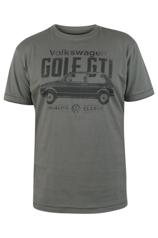 D555 Khaki Volkswagen Golf Print Short Sleeve T-Shirt_F.jpg