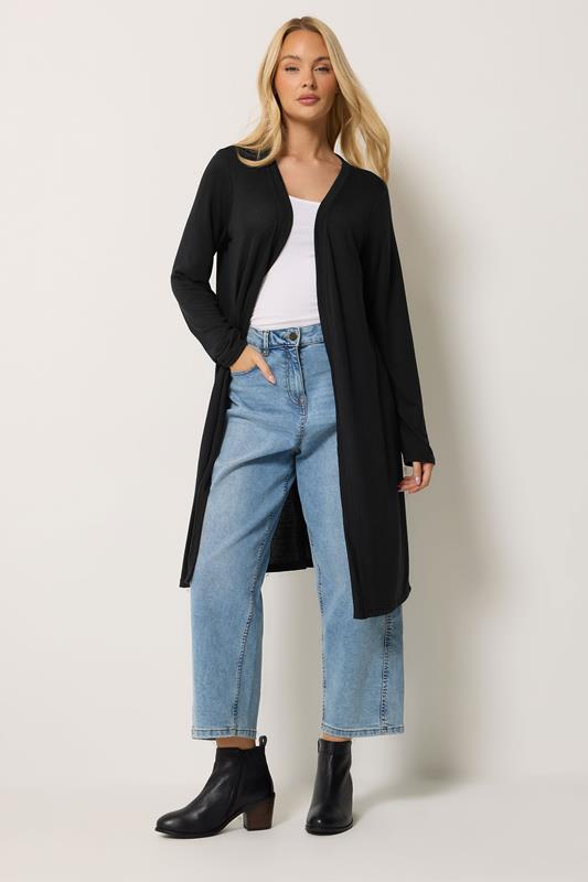M&Co Black Long Sleeve Open Front Cardigan | M&Co 1