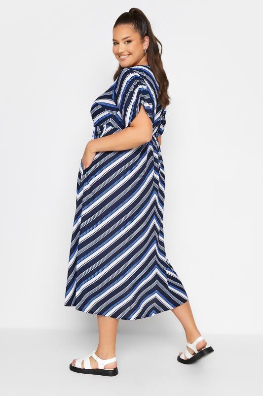 LIMITED COLLECTION Curve Blue Stripe Tea Dress_C.jpg
