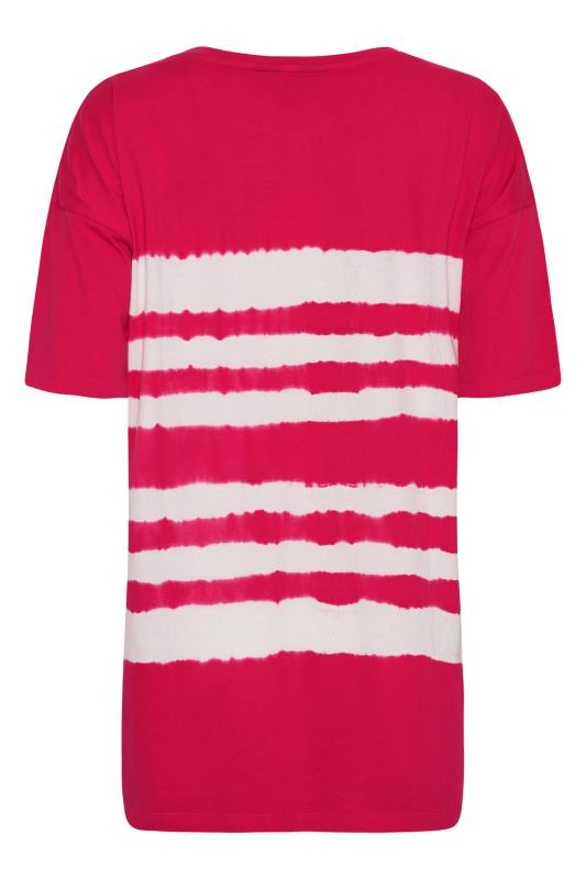 LTS Tall Women's Hot Pink Tie Dye T-Shirt | Long Tall Sally 6