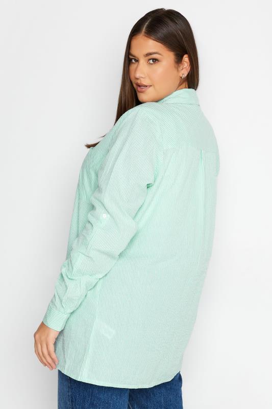 Tall Women's LTS Turquoise Green Stripe Shirt | Long Tall Sally  3