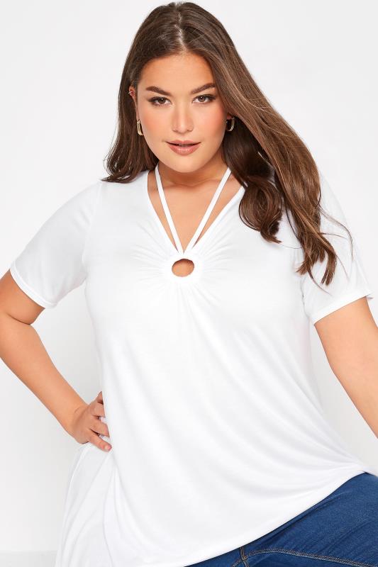 Curve White Ring Detail Swing Top 4