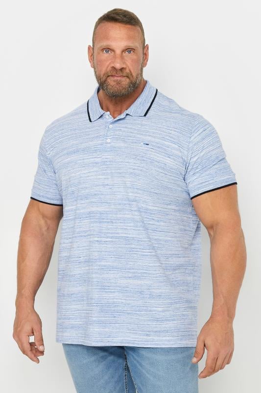 BadRhino Big & Tall Blue Injected Slub Polo | BadRhino 2