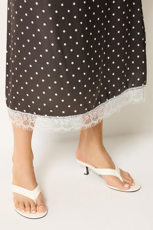 LTS Tall Women's Chocolate Brown Polka Dot Lace Maxi Skirt | Long Tall Sally 4