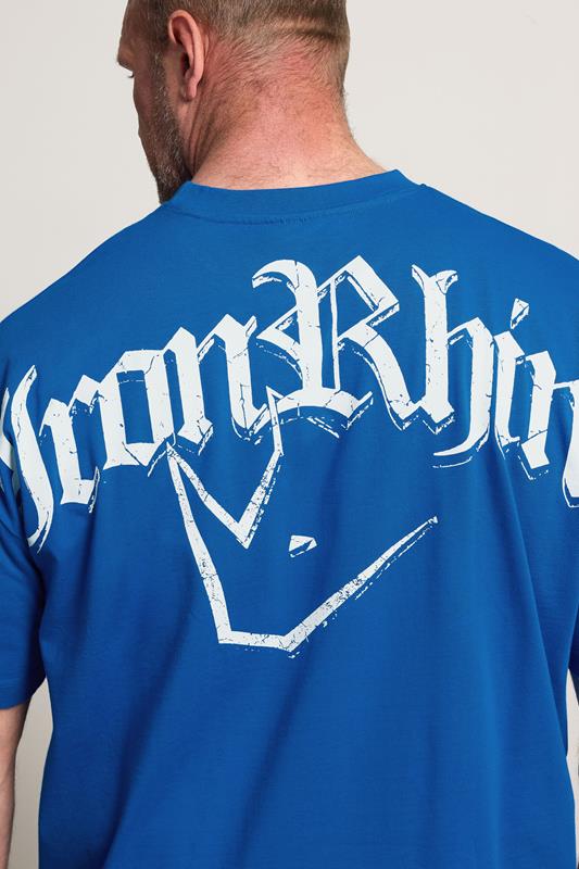 IronRhino Big & Tall Cobalt Blue Old English Logo T-Shirt | BadRhino 4