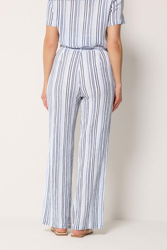 LTS Tall Women's Blue & White Stripe Wide Leg Trousers | Long Tall Sally 2