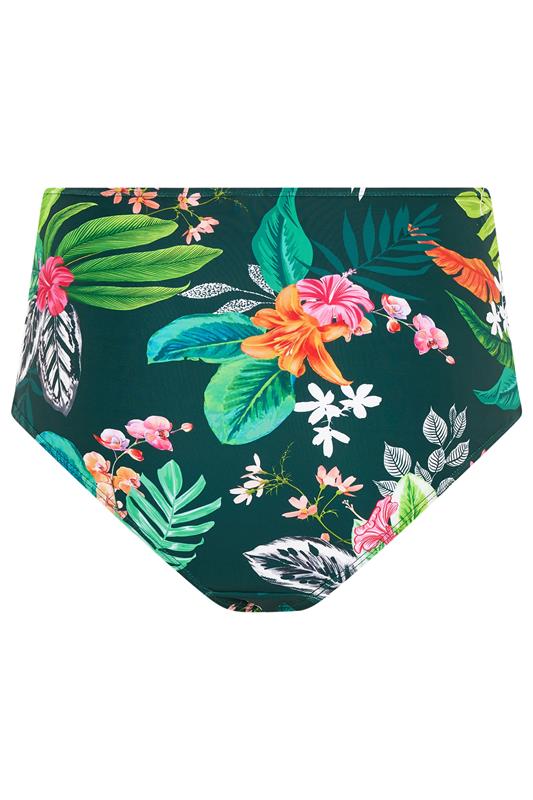 M&Co Green Tropical Print High Waisted Bikini Briefs  7