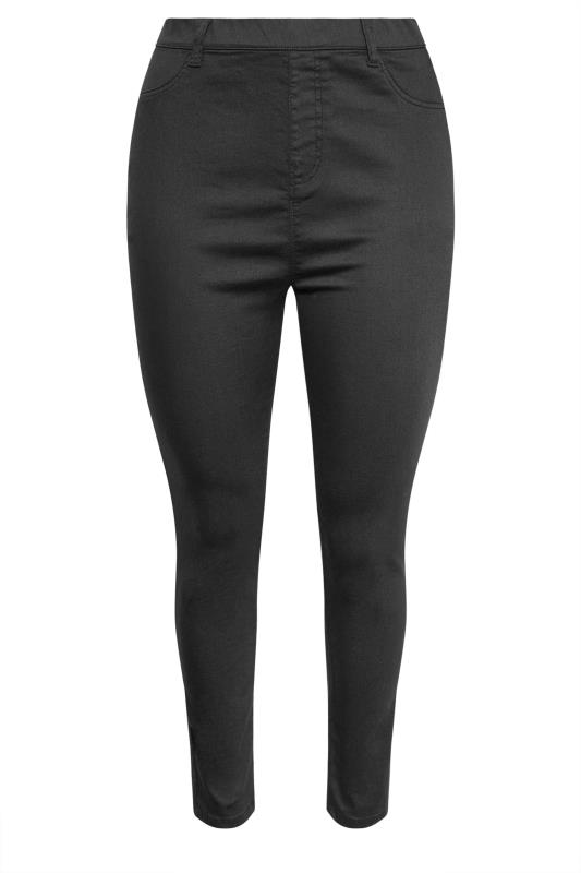 YOURS Plus Size Grey Stretch Pull On GRACE Jeggings | Yours Clothing 4