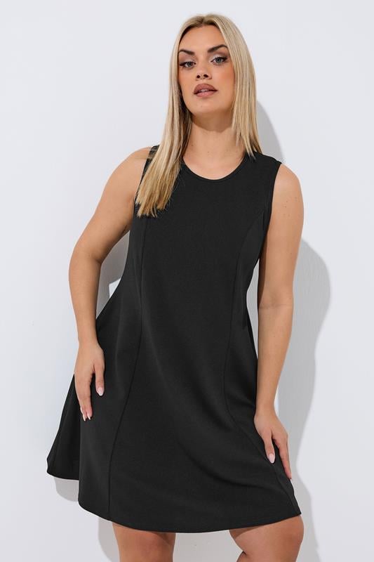  LIMITED COLLECTION vestido negro con detalle de costuras