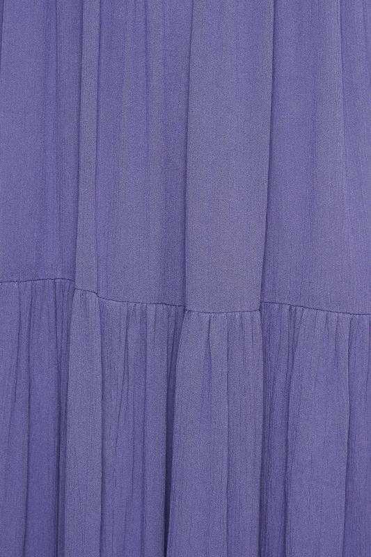 YOURS Plus Size Purple Shirred Strappy Sundress | Yours Clothing  5