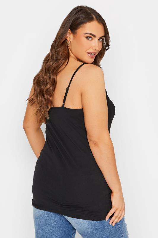 Plus Size Black Cami Vest Top | Yours Clothing 3