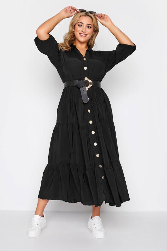 LIMITED COLLECTION Curve Black Tiered Dress 2