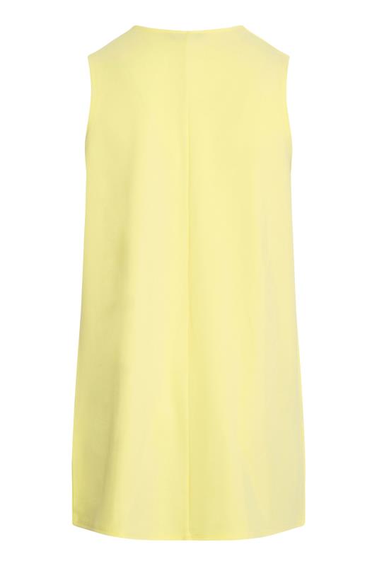 LIMITED COLLECTION Curve Lemon Yellow Sleeveless Blazer | Yours Clothing 7