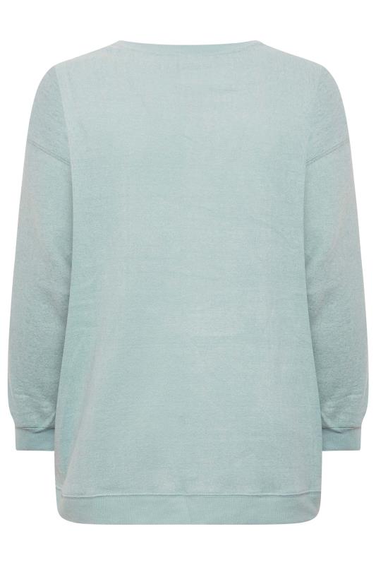 Plus Size Mint Green Soft Touch Fleece Sweatshirt | Yours Clothing 7