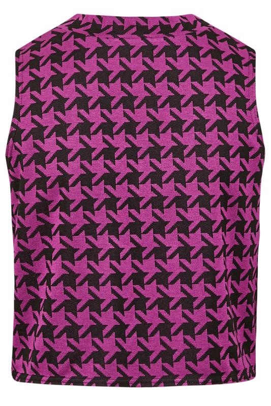 LIMITED COLLECTION Pink Dogtooth Check Vest Top | Yours Clothing 7
