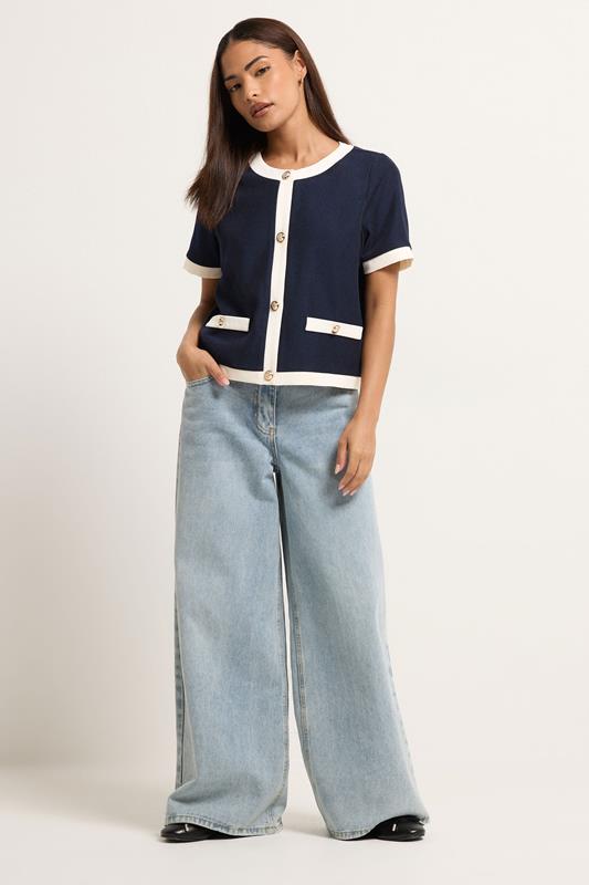 PixieGirl Petite Women's Navy Blue Short Sleeve Top | PixieGirl 2