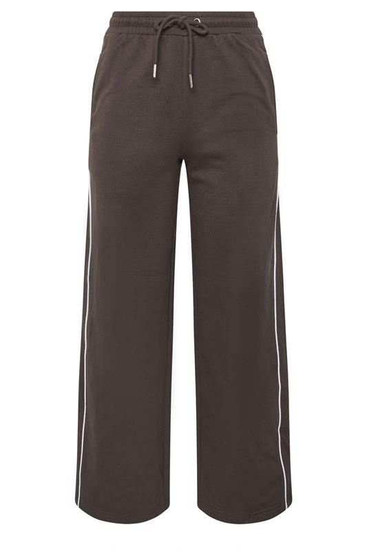 PixieGirl Petite Women's Chocolate Brown Contrast Jogger | PixieGirl 5