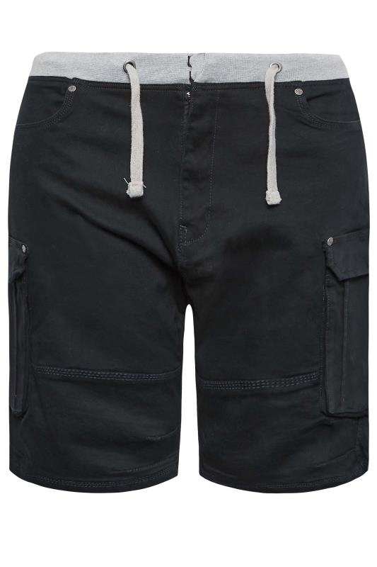 KAM Big & Tall Navy Blue Stretch Shorts | BadRhino 4