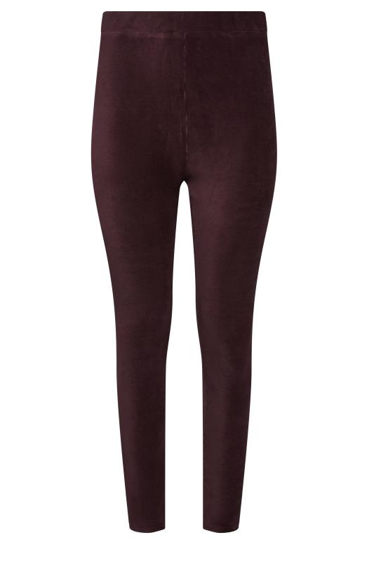 M&Co Berry Red Cord Stretch Leggings | M&Co 4