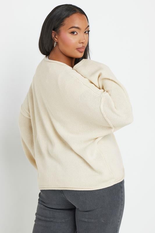 YOURS Plus Size Cream Button Up Cardigan | Yours Clothing  3