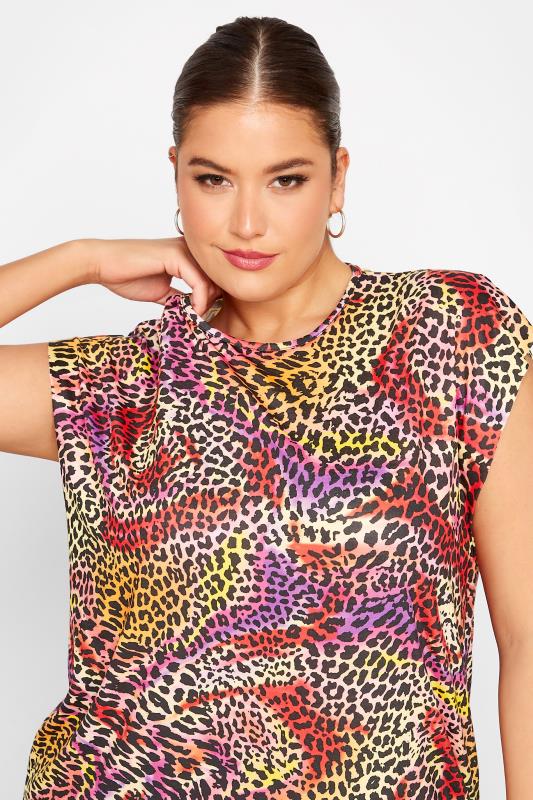 LIMITED COLLECTION Plus Size Pink Animal Print Boxy Vest Top | Yours Clothing  4