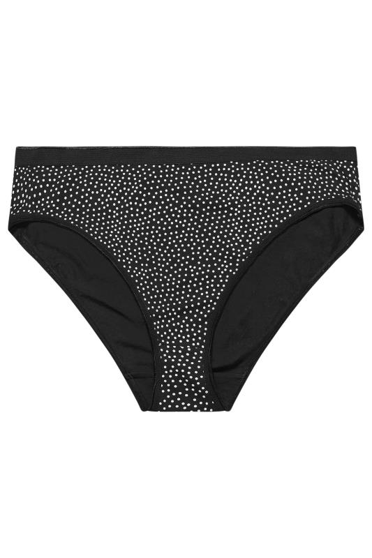 YOURS 5 PACK Plus Size Black High Leg Knickers | Yours Clothing 8