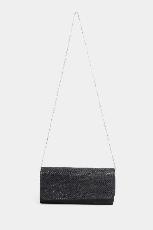 Black Diamante Clutch Bag | Yours Clothing 4