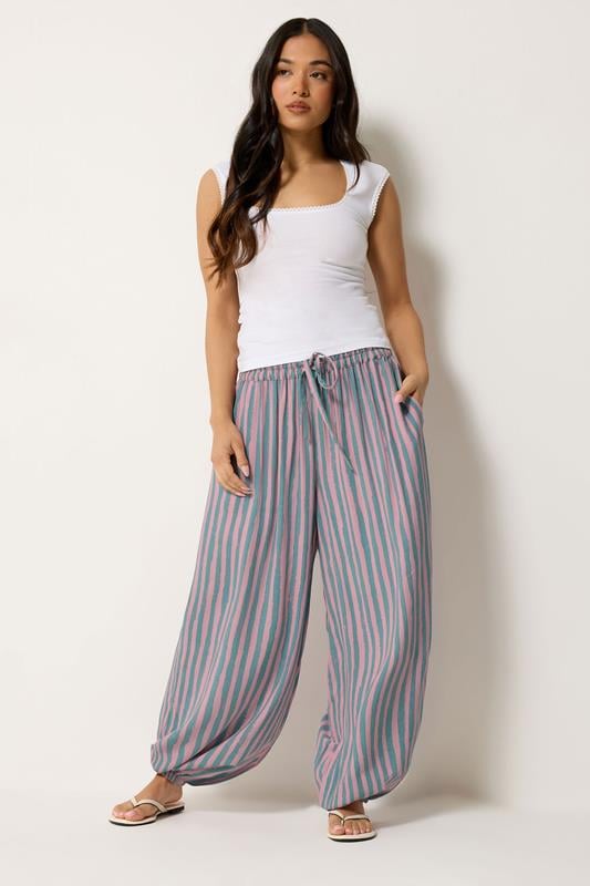 PixieGirl Petite Pink Stripe Balloon Trousers