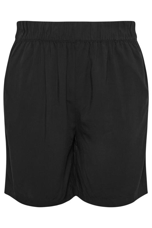 YOURS Plus Size Black Pull On Shorts | Yours Clothing 5
