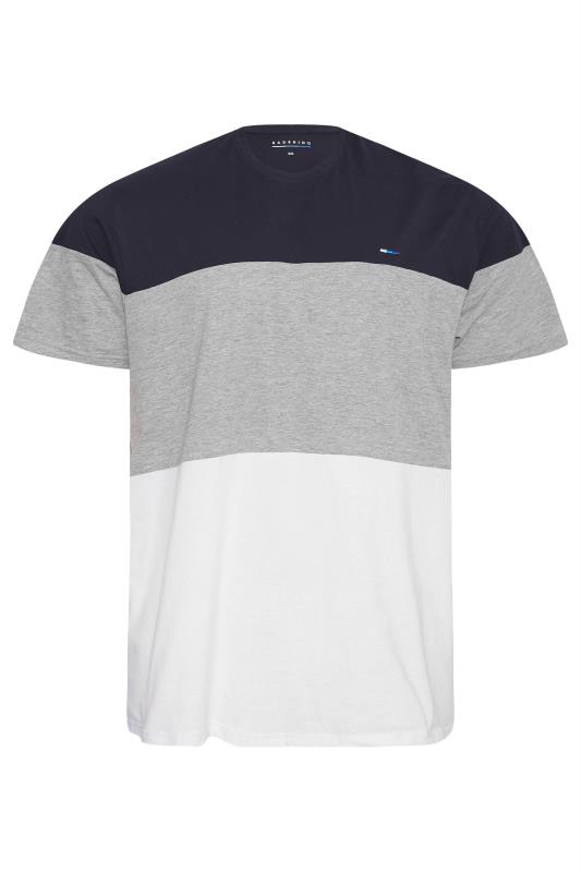 BadRhino Big & Tall Navy Blue Cut & Sew T-Shirt 2