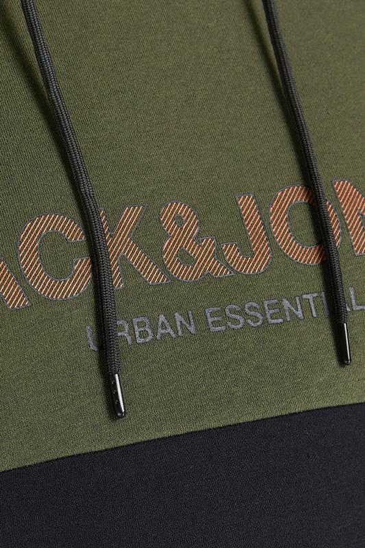 JACK & JONES Green Colour Block Hoodie 3