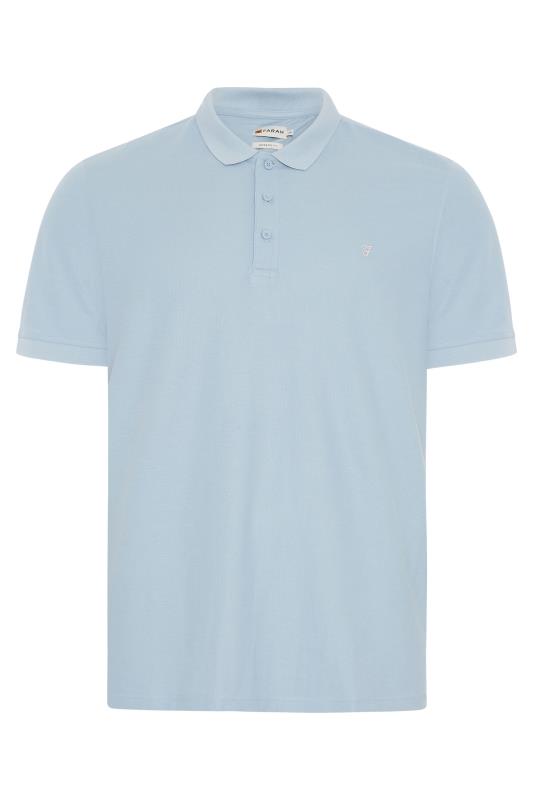 Plus Size  FARAH Blue Polo Shirt