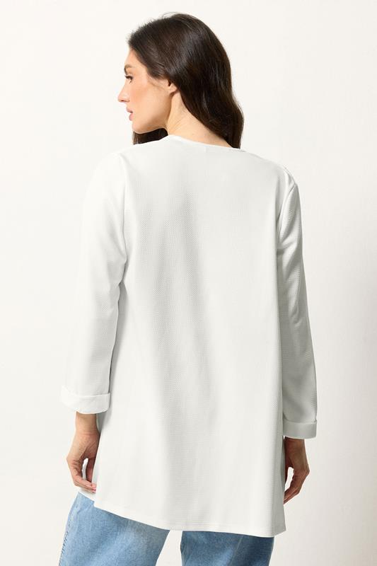 M&Co White Textured Jersey Jacket | M&Co 2