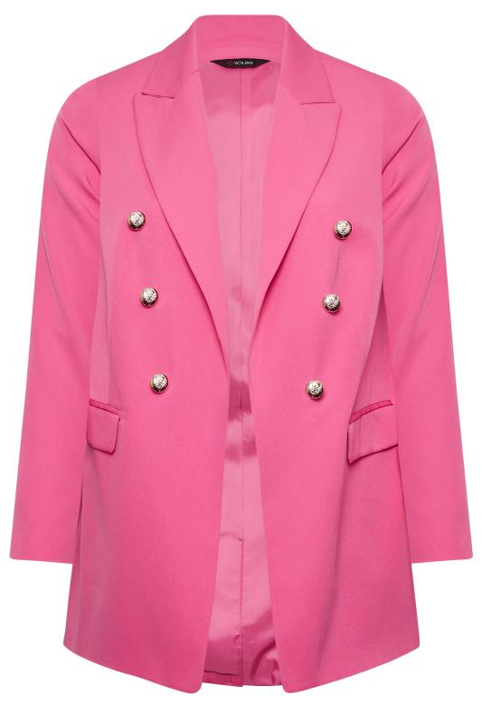 YOURS Plus Size Pink Military Blazer | Yours Clothing 7