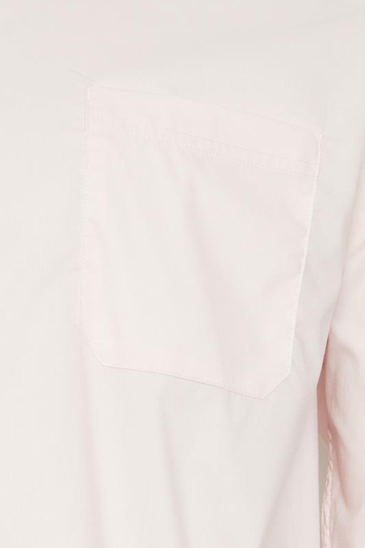 D555 Big & Tall Pink Long Sleeve Non Iron Stretch Shirt | BadRhino 5