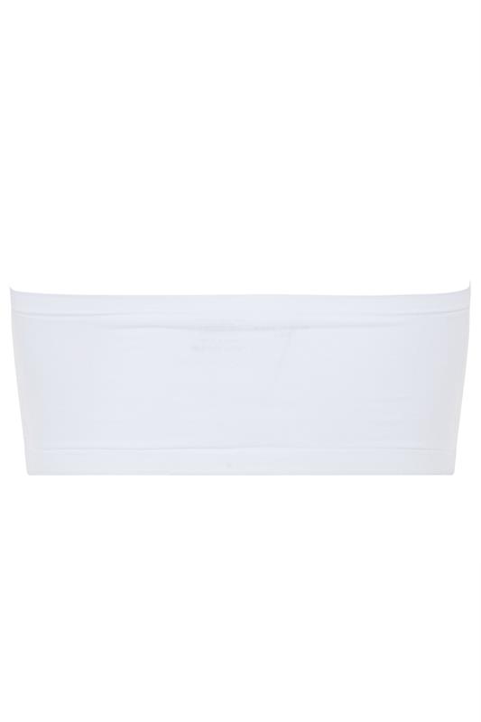 YOURS Plus Size White Seamless Padded Non-Wired Bandeau Bra | Yours Clothing 4
