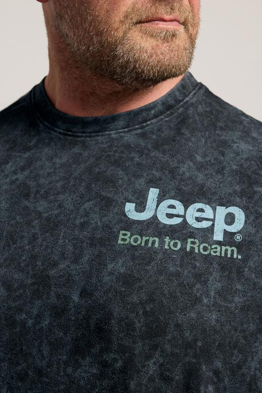 BadRhino Big & Tall Black Extra Long Acid Wash 'Jeep' Graphic Vest | BadRhino 5
