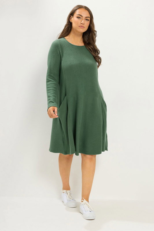 plus size green swing dress Yours Women's Soft Touch Pocket Size 22-24 gift for wife