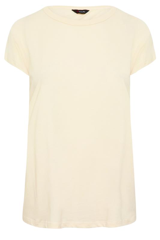 Curve Plus Size Cream Essential Short Sleeve T-Shirt | Yours Clothing  6