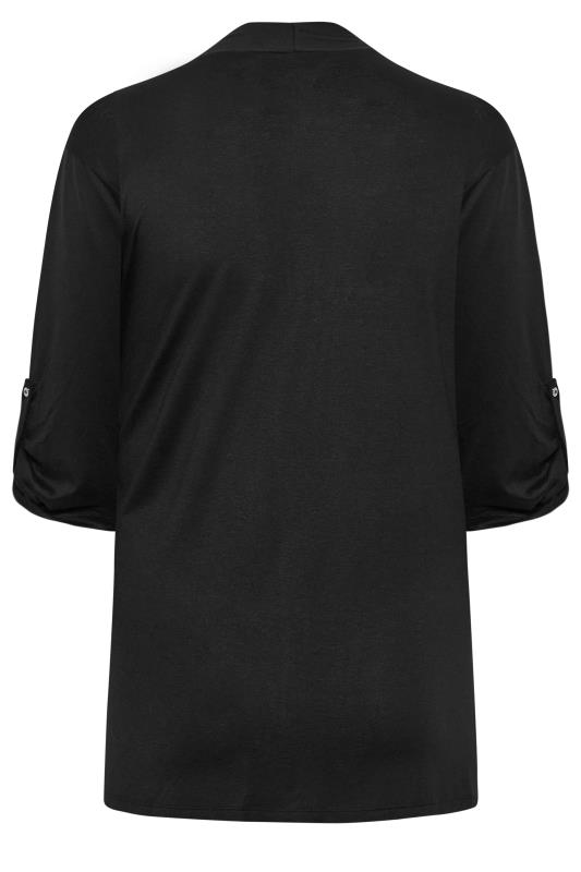 Plus Size Black Polka Dot Colour Block Cardigan | Yours Clothing 7