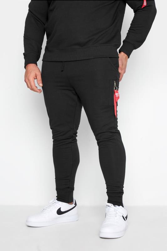 Casual / Every Day Grande Taille ALPHA INDUSTRIES Big & Tall INDUSTRIES Black X-FIT Slim Cargo Joggers