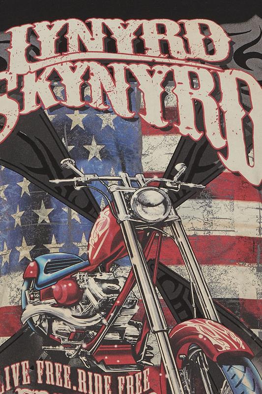 BadRhino Big & Tall Black Extra Long Lynyrd Skynyrd Bike Graphic T-Shirt | BadRhino 7