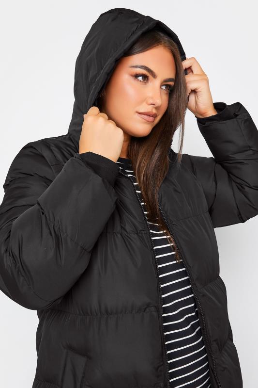 YOURS Plus Size Black Padded 2-in-1 Puffer Coat & Gilet | Yours Clothing 6