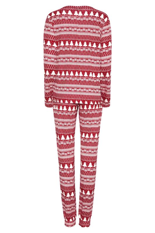 LTS Red Fairisle Print Christmas Pyjama Set 6