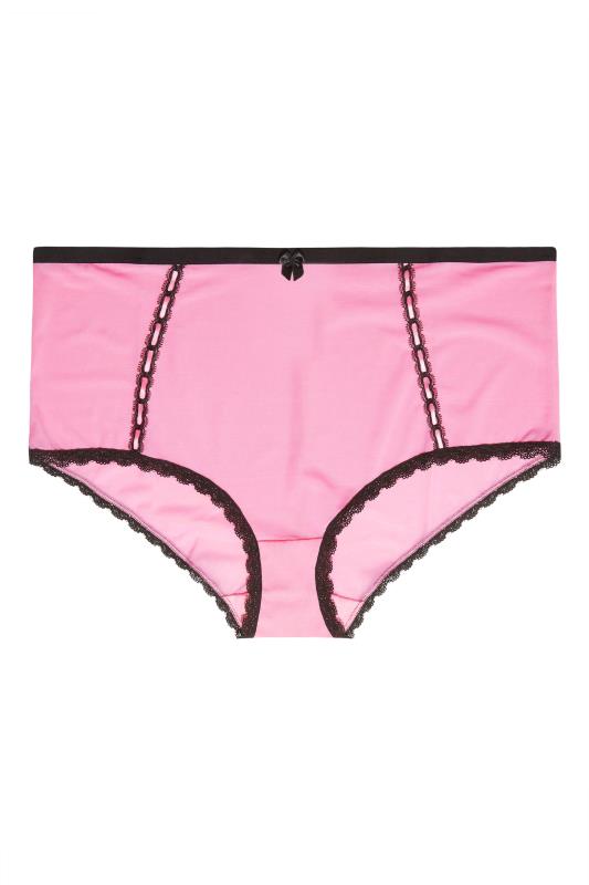 Curve Pink Ribbon High Waisted Full Briefs 4